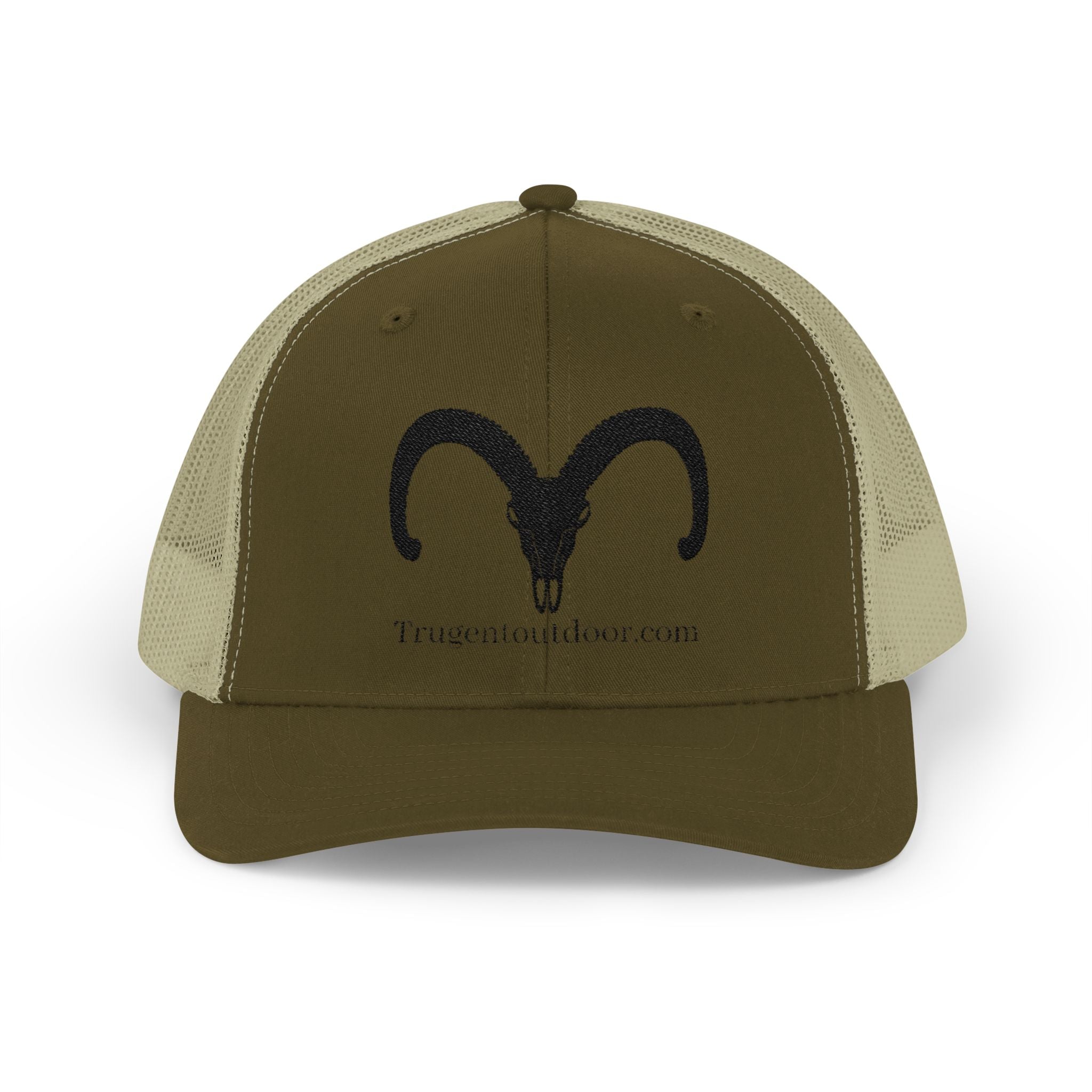 Ram Skull Design Snapback Trucker Cap -