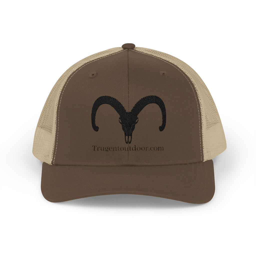 Ram Skull Design Snapback Trucker Cap -