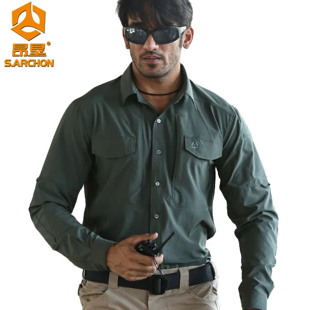 Outdoor Tactical Fishing/Hunting Shirt Quick Dry Casual Workwear Safari Shirts