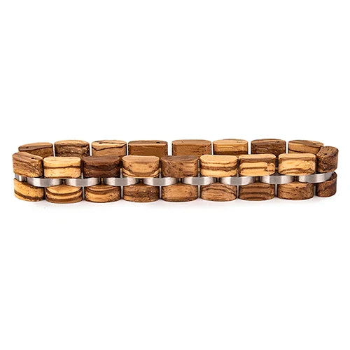 Wooden and Titanium Men's Bracelet