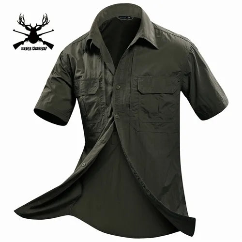 Men Short Sleeve Shirt Casual Shirt