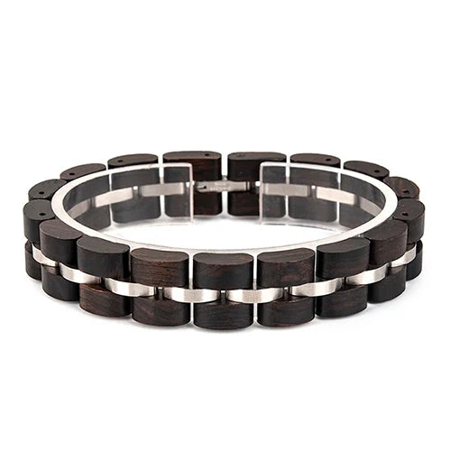 Wooden and Titanium Men's Bracelet