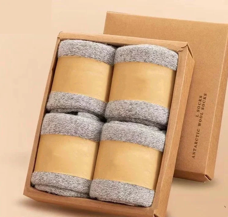 4Pairs/Lot Men's Winter Super Thick Thermal Socks Wool- High Quality Merino