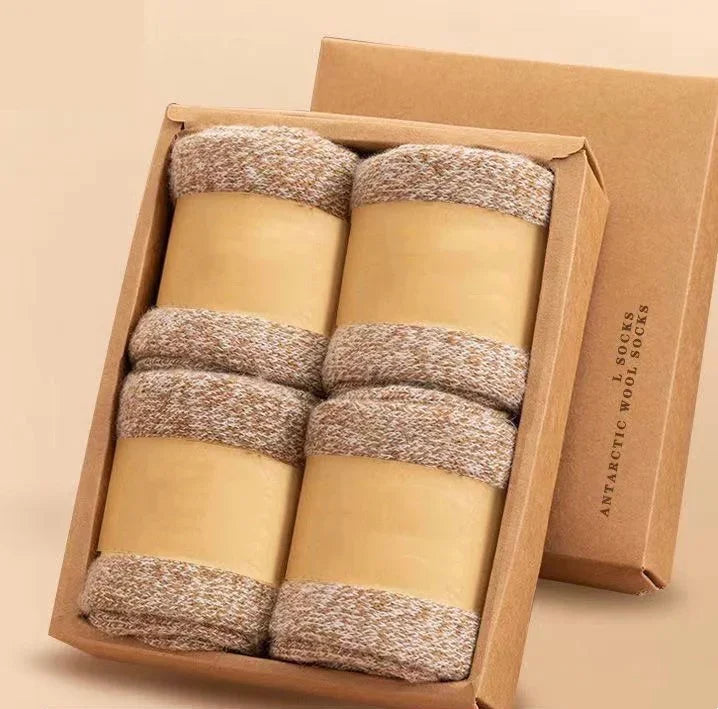 4Pairs/Lot Men's Winter Super Thick Thermal Socks Wool- High Quality Merino