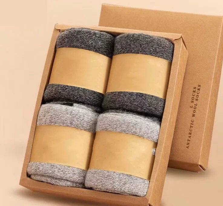 4Pairs/Lot Men's Winter Super Thick Thermal Socks Wool- High Quality Merino