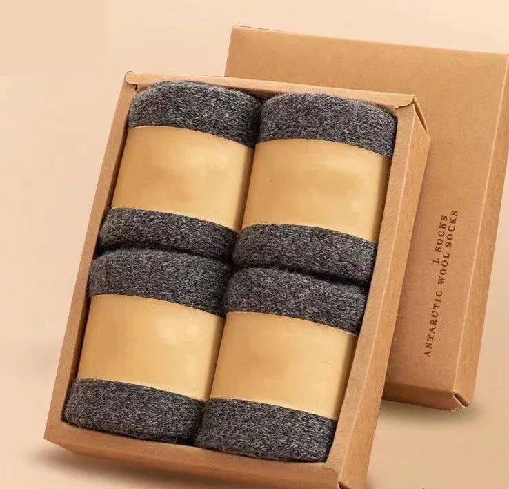 4Pairs/Lot Men's Winter Super Thick Thermal Socks Wool- High Quality Merino