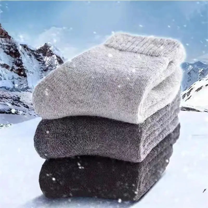 4Pairs/Lot Men's Winter Super Thick Thermal Socks Wool- High Quality Merino