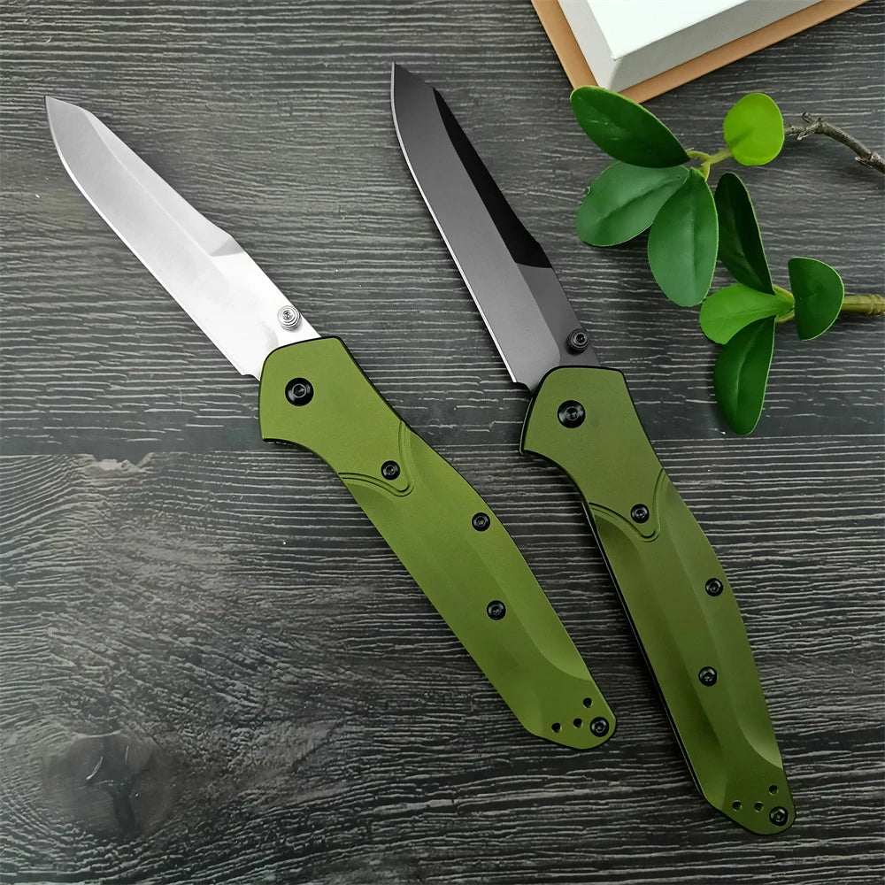 Pocket Knife Aluminium Handle Outdoor Defense Flipper Knives With Dust Bag Tools
