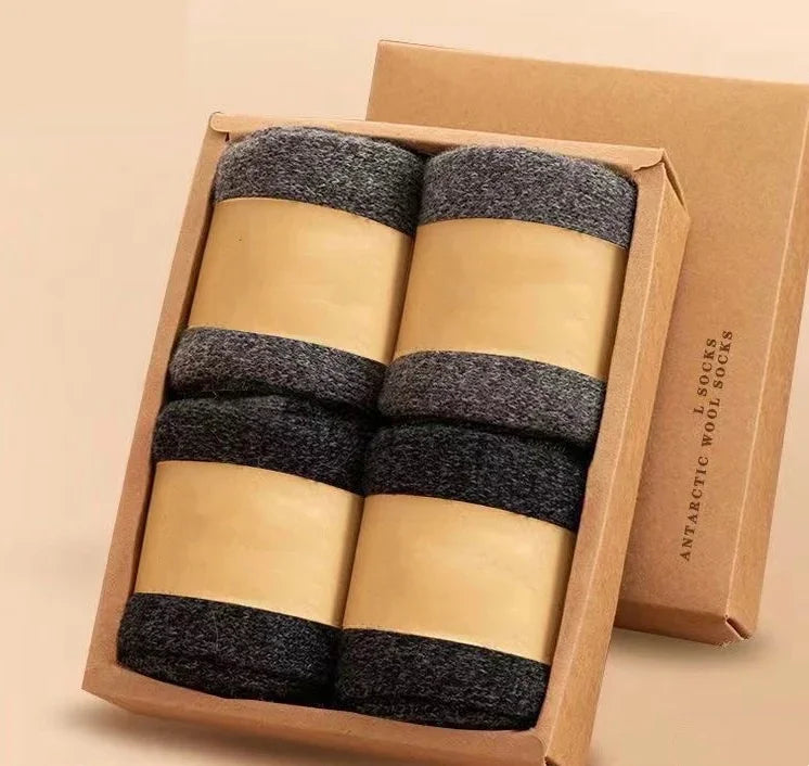 4Pairs/Lot Men's Winter Super Thick Thermal Socks Wool- High Quality Merino