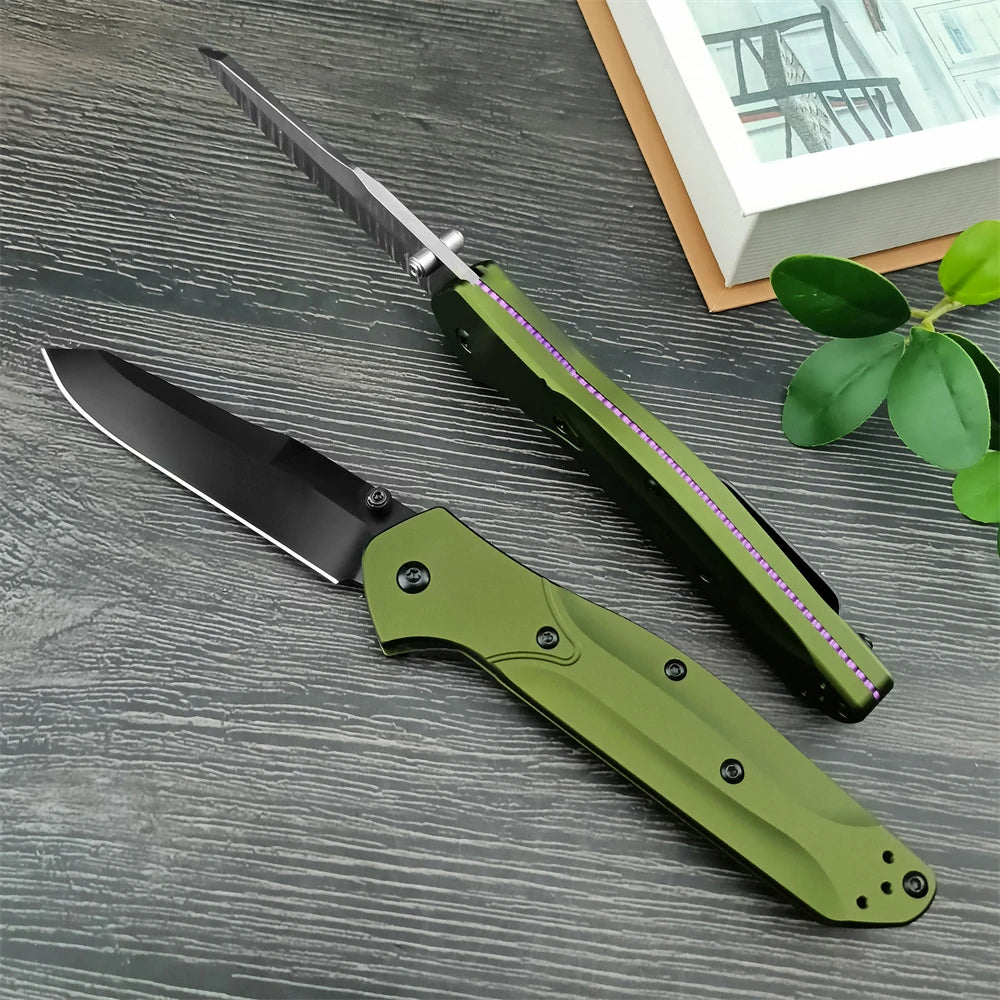 Pocket Knife Aluminium Handle Outdoor Defense Flipper Knives With Dust Bag Tools